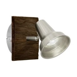 Eglo Leuchten Eglo FILIPINA Wandleuchte LED Nickel-Matt, Braun, 1-flammig