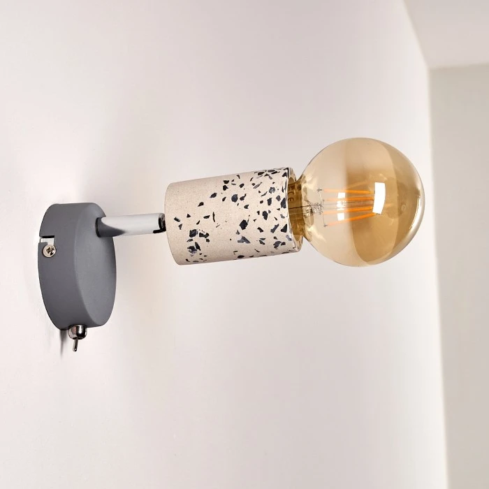 Hofstein Elkhorn Wandleuchte Chrom, Grau, Steinoptik, 1-flammig 11 Hofstein Elkhorn Wandleuchte Chrom, Grau, Steinoptik, 1-flammig - Image 11