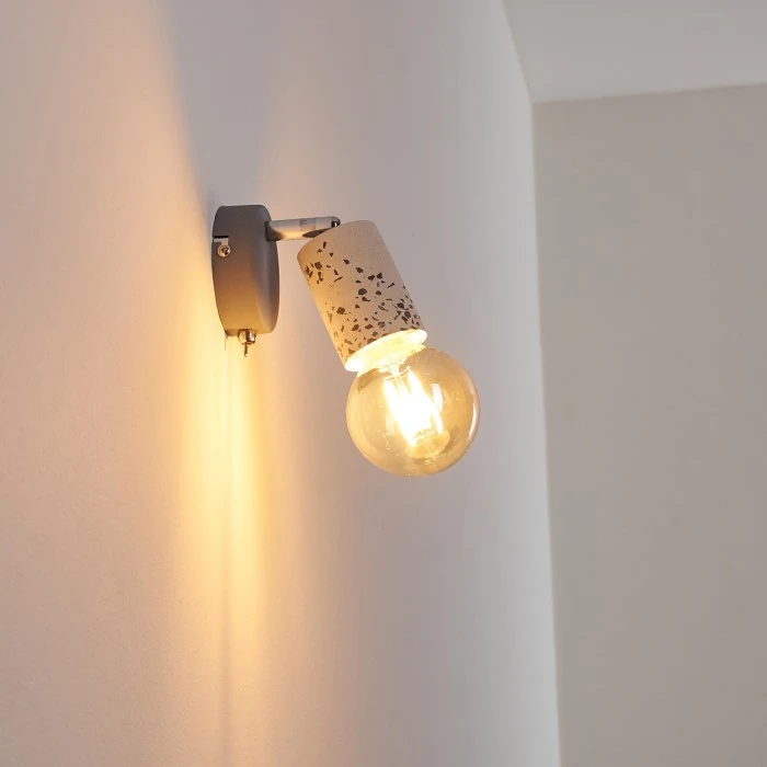 Hofstein Elkhorn Wandleuchte Chrom, Grau, Steinoptik, 1-flammig 12 Hofstein Elkhorn Wandleuchte Chrom, Grau, Steinoptik, 1-flammig - Image 12