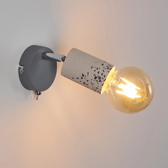 Hofstein Elkhorn Wandleuchte Chrom, Grau, Steinoptik, 1-flammig 15 Hofstein Elkhorn Wandleuchte Chrom, Grau, Steinoptik, 1-flammig - Image 15