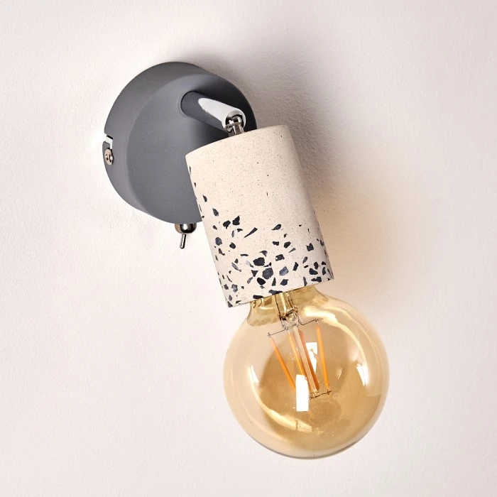 Hofstein Elkhorn Wandleuchte Chrom, Grau, Steinoptik, 1-flammig 16 Hofstein Elkhorn Wandleuchte Chrom, Grau, Steinoptik, 1-flammig - Image 16