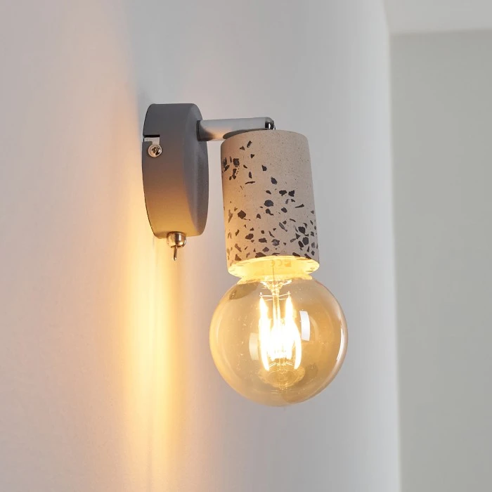 Hofstein Elkhorn Wandleuchte Chrom, Grau, Steinoptik, 1-flammig 17 Hofstein Elkhorn Wandleuchte Chrom, Grau, Steinoptik, 1-flammig - Image 17