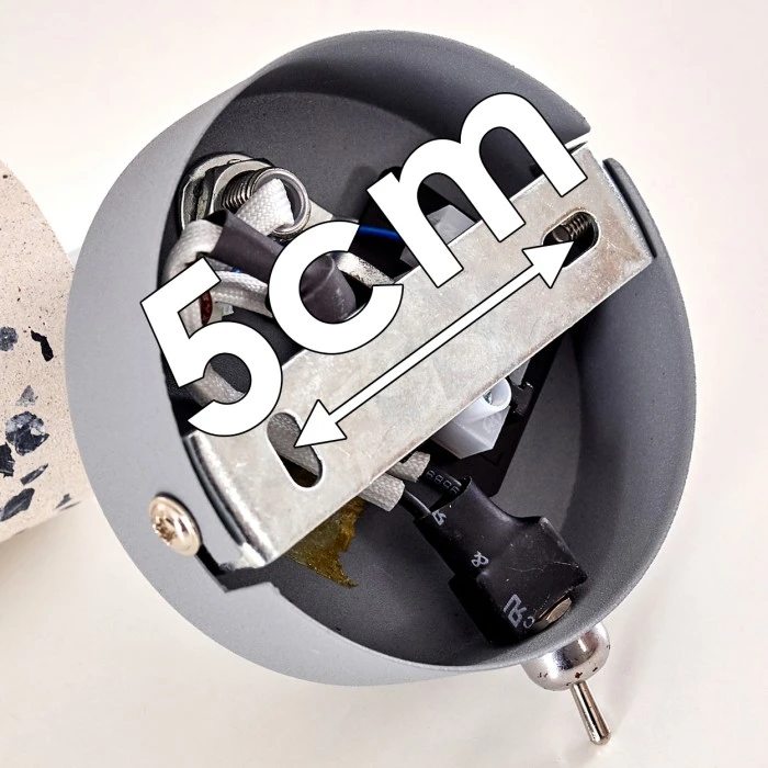 Hofstein Elkhorn Wandleuchte Chrom, Grau, Steinoptik, 1-flammig 4 Hofstein Elkhorn Wandleuchte Chrom, Grau, Steinoptik, 1-flammig - Image 4