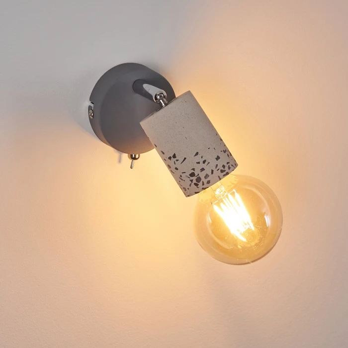 Hofstein Elkhorn Wandleuchte Chrom, Grau, Steinoptik, 1-flammig 6 Hofstein Elkhorn Wandleuchte Chrom, Grau, Steinoptik, 1-flammig - Image 6