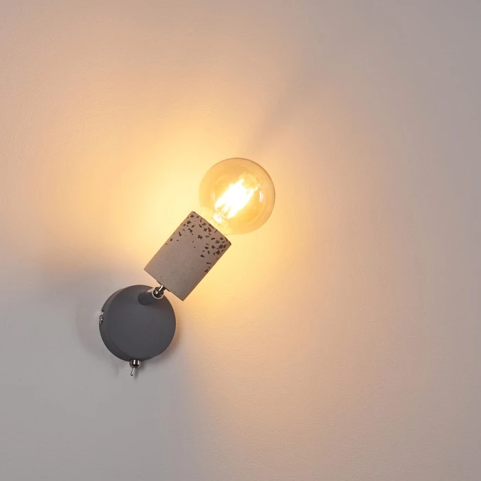 Hofstein Elkhorn Wandleuchte Chrom, Grau, Steinoptik, 1-flammig 9 Hofstein Elkhorn Wandleuchte Chrom, Grau, Steinoptik, 1-flammig - Image 9