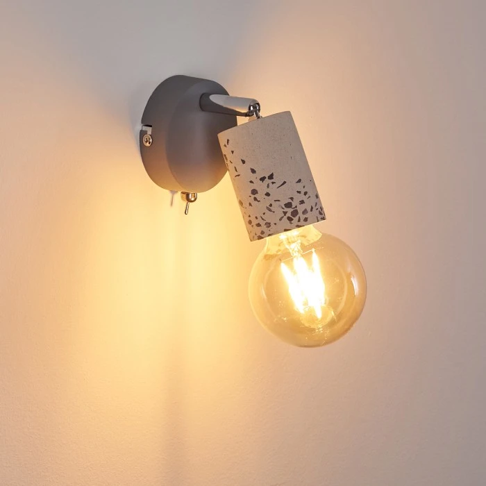 Hofstein Elkhorn Wandleuchte Chrom, Grau, Steinoptik, 1-flammig 10 Hofstein Elkhorn Wandleuchte Chrom, Grau, Steinoptik, 1-flammig - Image 10