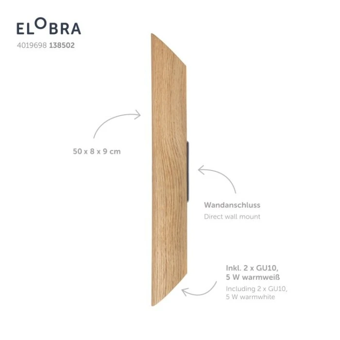 Elobra Kinderleuchten Elobra Colombia Wandleuchte LED Naturfarben, 2-flammig 5 Elobra Kinderleuchten Elobra Colombia Wandleuchte LED Naturfarben, 2-flammig - Image 5