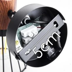 Hofstein Errested Wandleuchte Schwarz, Holz dunkel, 1-flammig -Wandleuchten Verkauf errested wandleuchte h3340943 do1 22