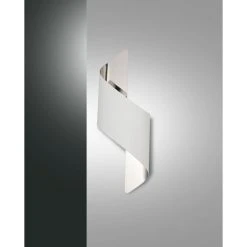 Fabas Luce Fanes Wandleuchte LED Chrom, Weiß, 1-flammig