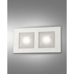 Fabas Luce Formia Wandleuchte LED Weiß, 2-flammig