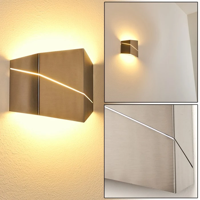 Hofstein Fanas Wandleuchte LED Nickel-Matt, 1-flammig 1 Hofstein Fanas Wandleuchte LED Nickel-Matt, 1-flammig