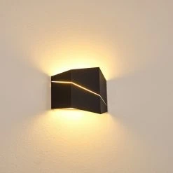 Hofstein Fanas Wandleuchte LED Schwarz, 1-flammig -Wandleuchten Verkauf fanas wandleuchte h3296400 do1 11