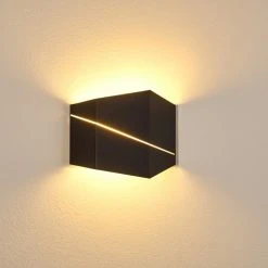 Hofstein Fanas Wandleuchte LED Schwarz, 1-flammig -Wandleuchten Verkauf fanas wandleuchte h3296400 do1 6