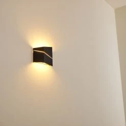 Hofstein Fanas Wandleuchte LED Schwarz, 1-flammig -Wandleuchten Verkauf fanas wandleuchte h3296400 do1 9