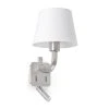 Faro Barcelona Essential Wandleuchte LED Nickel-Matt, 2-flammig