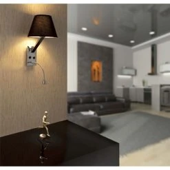 Faro Barcelona Moma Wandleuchte LED Nickel-Matt, 1-flammig