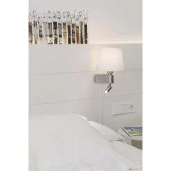 Faro Barcelona Room Wandleuchte LED Nickel-Matt, 1-flammig