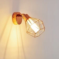 Hofstein Ferrand Wandleuchte LED Kupferfarben, 1-flammig -Wandleuchten Verkauf ferrand wandleuchte h3159811 do1 10