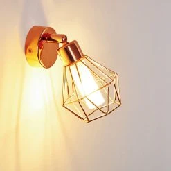 Hofstein Ferrand Wandleuchte LED Kupferfarben, 1-flammig -Wandleuchten Verkauf ferrand wandleuchte h3159811 do1 6