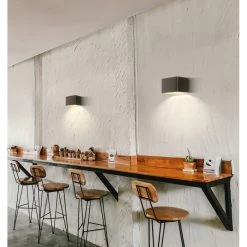 Honsel Leuchten Fischer & Honsel Dan Wandleuchte LED Schwarz, 1-flammig