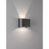 Honsel Leuchten Fischer & Honsel Wall Wandleuchte LED Schwarz, 2-flammig
