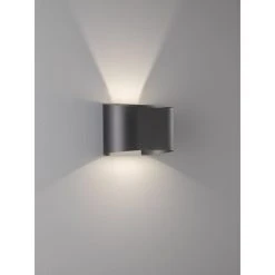 Honsel Leuchten Fischer & Honsel Wall Wandleuchte LED Schwarz, 2-flammig