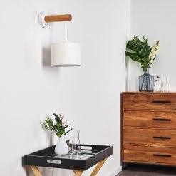 Hofstein Geelong Wandleuchte Weiß, Holz hell, 1-flammig 34 Hofstein Geelong Wandleuchte Weiß, Holz hell, 1-flammig -Wandleuchten Verkauf geelong wandleuchte h3328262 15