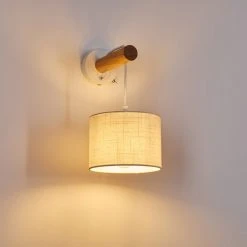 Hofstein Geelong Wandleuchte Weiß, Holz hell, 1-flammig 25 Hofstein Geelong Wandleuchte Weiß, Holz hell, 1-flammig -Wandleuchten Verkauf geelong wandleuchte h3328262 6