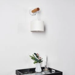 Hofstein Geelong Wandleuchte Weiß, Holz hell, 1-flammig 27 Hofstein Geelong Wandleuchte Weiß, Holz hell, 1-flammig -Wandleuchten Verkauf geelong wandleuchte h3328262 8