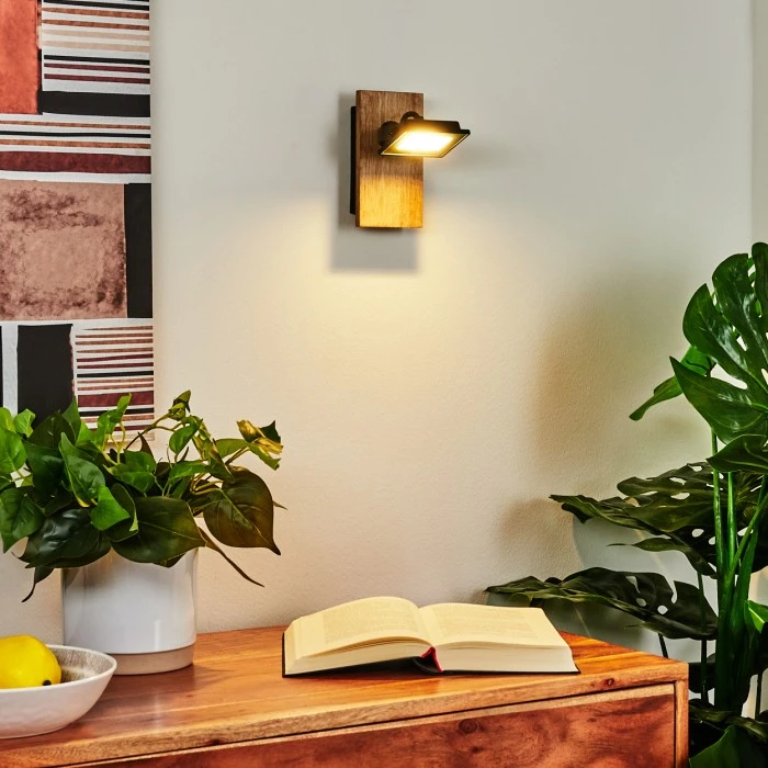 Hofstein Giresta Wandleuchte LED Schwarz, Braun, 1-flammig 7 Hofstein Giresta Wandleuchte LED Schwarz, Braun, 1-flammig - Image 7