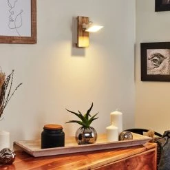 Hofstein Giresta Wandleuchte LED Braun, Weiß, 1-flammig