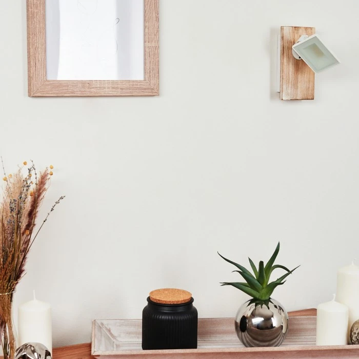 Hofstein Giresta Wandleuchte LED Braun, Weiß, 1-flammig 2 Hofstein Giresta Wandleuchte LED Braun, Weiß, 1-flammig - Image 2