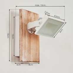 Hofstein Giresta Wandleuchte LED Braun, Weiß, 1-flammig 15 Hofstein Giresta Wandleuchte LED Braun, Weiß, 1-flammig -Wandleuchten Verkauf giresta wandleuchte h3436677 3