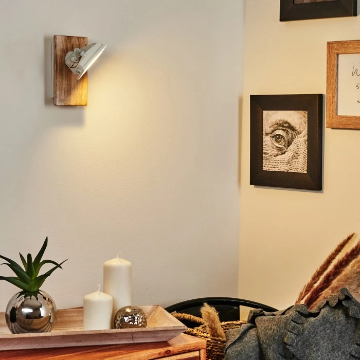 Hofstein Giresta Wandleuchte LED Braun, Weiß, 1-flammig 9 Hofstein Giresta Wandleuchte LED Braun, Weiß, 1-flammig - Image 9