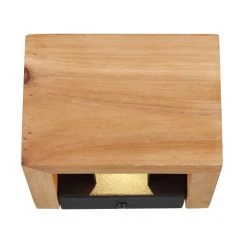 Globo ALINA Wandleuchte LED Schwarz, Naturfarben, 1-flammig -Wandleuchten Verkauf globo alina wandleuchte 15553w1 2