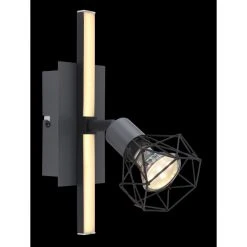 Globo JUTTA Wandleuchte LED Schwarz, 1-flammig -Wandleuchten Verkauf globo jutta wandleuchte 57035 1 4