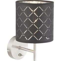 Globo Kidal Wandleuchte Nickel-Matt, 1-flammig