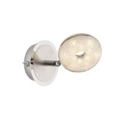 Globo Laila Wandleuchte LED Nickel-Matt, Chrom, 1-flammig -Wandleuchten Verkauf globo laila wandleuchte 56123 1 2