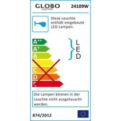 Globo SERPENT Wandleuchte LED Nickel-Matt, Chrom, 1-flammig -Wandleuchten Verkauf globo serpent wandleuchte 24109w 2