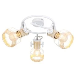 Globo Strahler BANA Braun, Weiß, 3-flammig