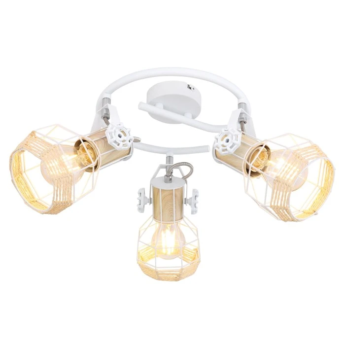 Globo Strahler BANA Braun, Weiß, 3-flammig 1 Globo Strahler BANA Braun, Weiß, 3-flammig