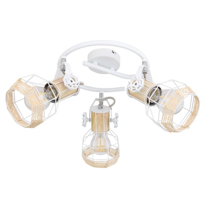 Globo Strahler BANA Braun, Weiß, 3-flammig 2 Globo Strahler BANA Braun, Weiß, 3-flammig - Image 2