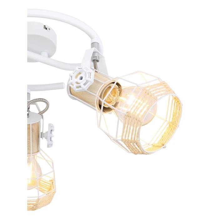 Globo Strahler BANA Braun, Weiß, 3-flammig 4 Globo Strahler BANA Braun, Weiß, 3-flammig - Image 4