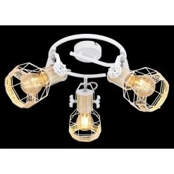 Globo Strahler BANA Braun, Weiß, 3-flammig 10 Globo Strahler BANA Braun, Weiß, 3-flammig -Wandleuchten Verkauf globo strahler bana 54015 3 4