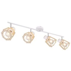 Globo Strahler BLAHA Braun, Weiß, 4-flammig