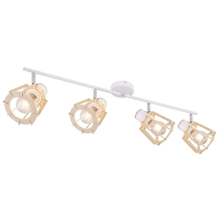 Globo Strahler BLAHA Braun, Weiß, 4-flammig 1 Globo Strahler BLAHA Braun, Weiß, 4-flammig