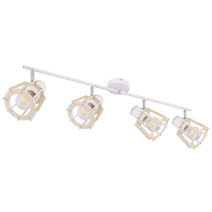 Globo Strahler BLAHA Braun, Weiß, 4-flammig 2 Globo Strahler BLAHA Braun, Weiß, 4-flammig - Image 2