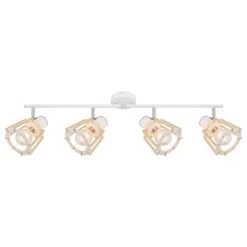 Globo Strahler BLAHA Braun, Weiß, 4-flammig 9 Globo Strahler BLAHA Braun, Weiß, 4-flammig -Wandleuchten Verkauf globo strahler blaha 54023 4 2