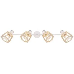 Globo Strahler BLAHA Braun, Weiß, 4-flammig 10 Globo Strahler BLAHA Braun, Weiß, 4-flammig -Wandleuchten Verkauf globo strahler blaha 54023 4 3