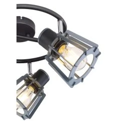 Globo Strahler MAHA Schwarz, 3-flammig -Wandleuchten Verkauf globo strahler maha 54024 3 4